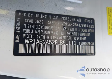 2015 Porsche Macan S z USA, uszkodzony, nr VIN WP1AB2A52FLB51111